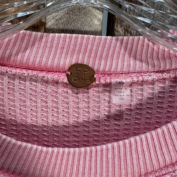 Free People FP One Tasha Thermal in Washed Pink - Picture 6 of 7